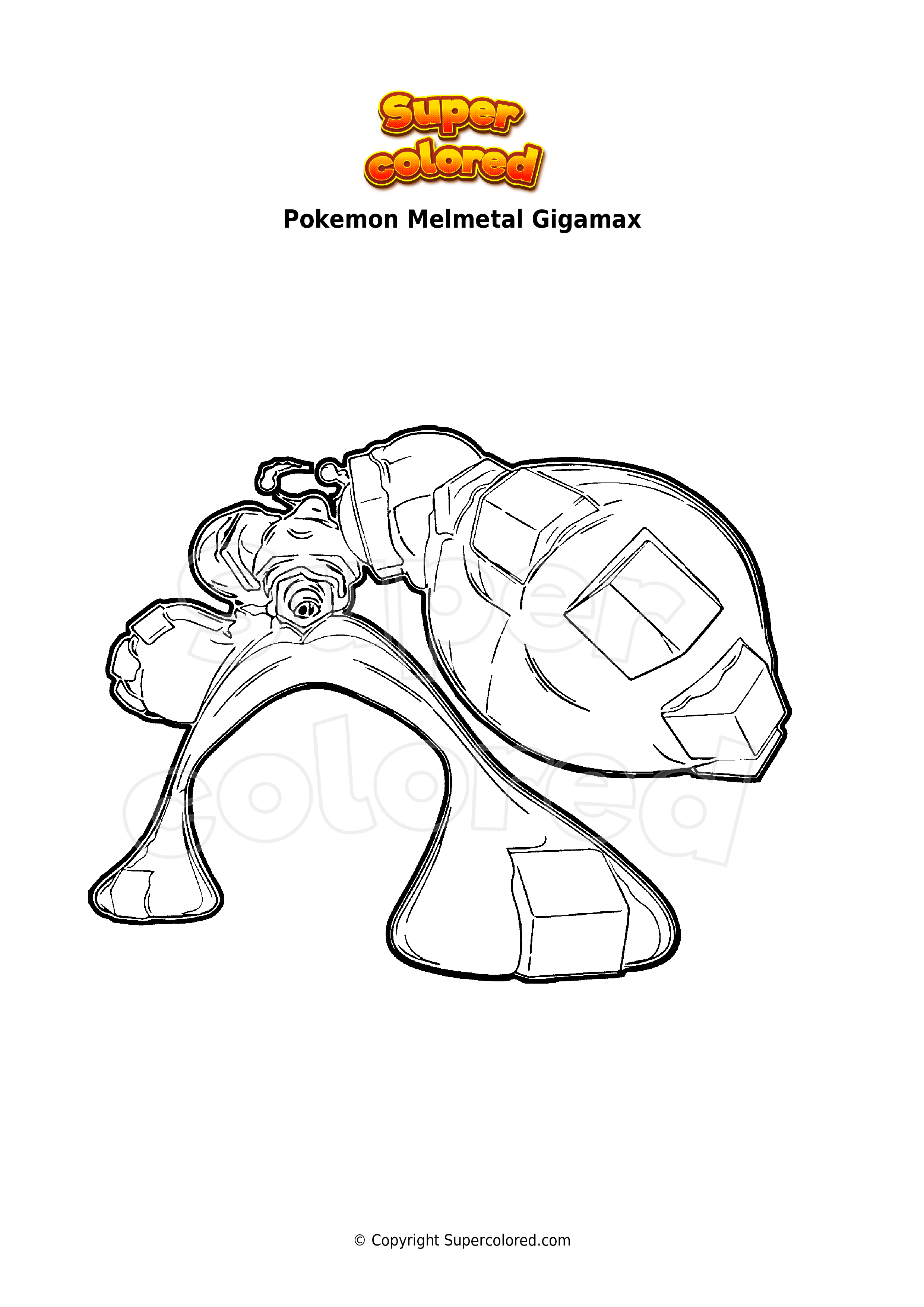 Printable Gigantamax Pokemon Coloring Pages