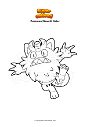 Coloring page Pokemon Meowth Galar