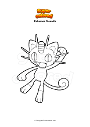 Coloring page Pokemon Meowth