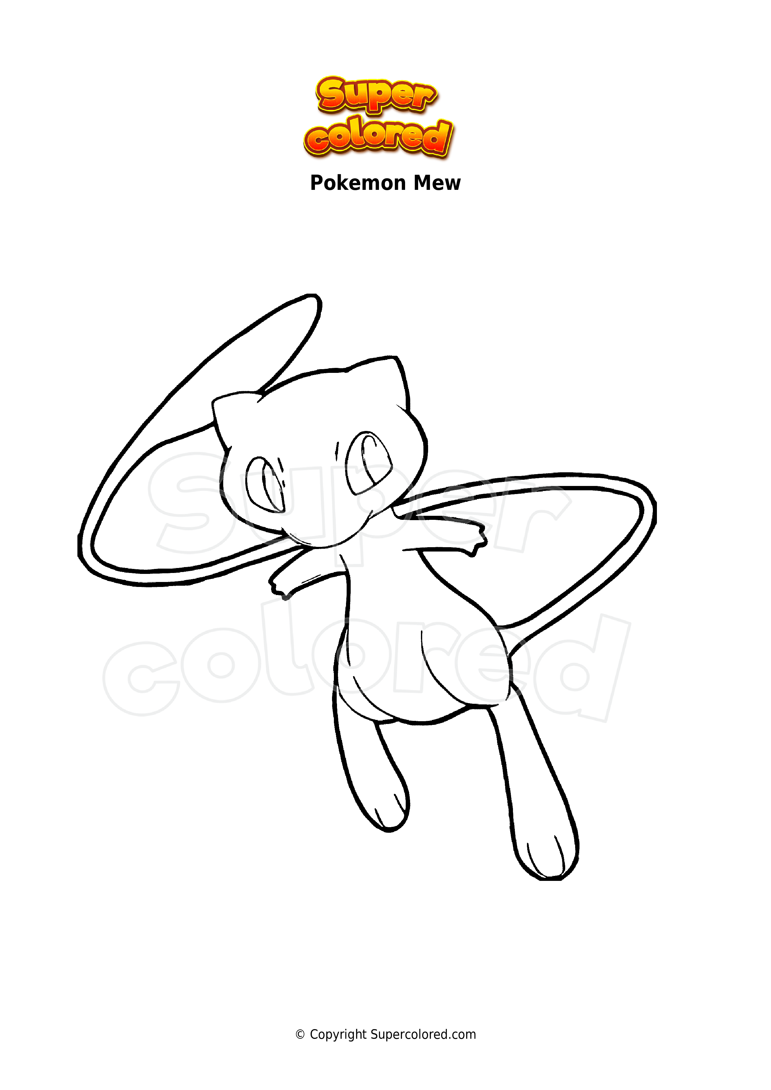 Pokemon Mew, Super Coloring