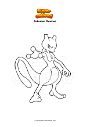 Coloring page Pokemon Mewtwo