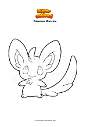 Coloring page Pokemon Minccino