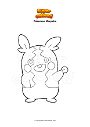 Coloring page Pokemon Morpeko