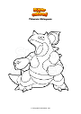 Coloring page Pokemon Nidoqueen