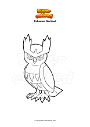 Coloring page Pokemon Noctowl