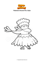 Coloring page Pokemon Oricorio Pa'u Style