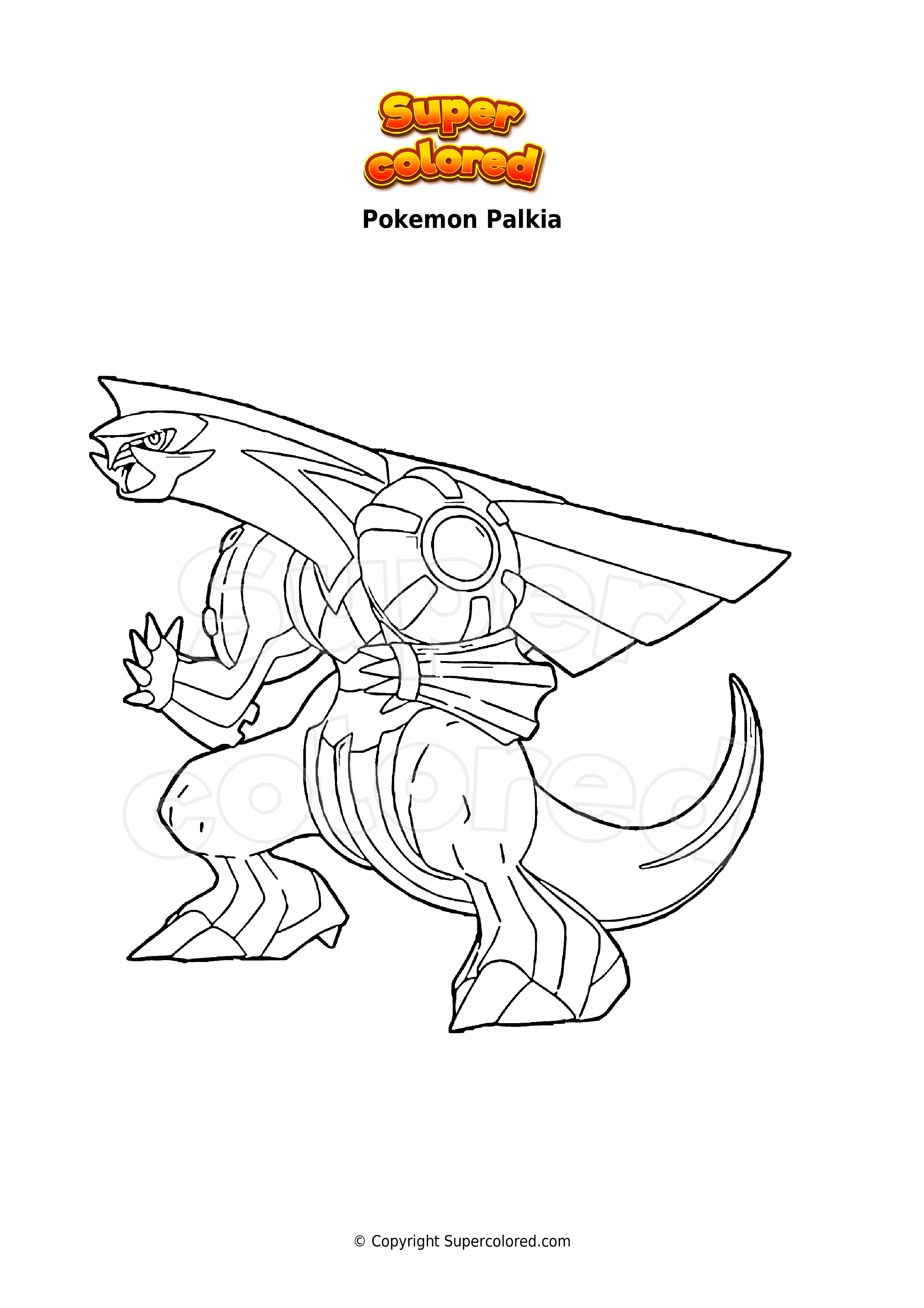 legendary pokemon coloring pages palkia