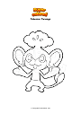 Coloring page Pokemon Pansage