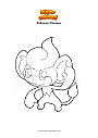 Coloring page Pokemon Pansear