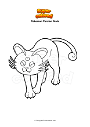 Coloring page Pokemon Persian Alola