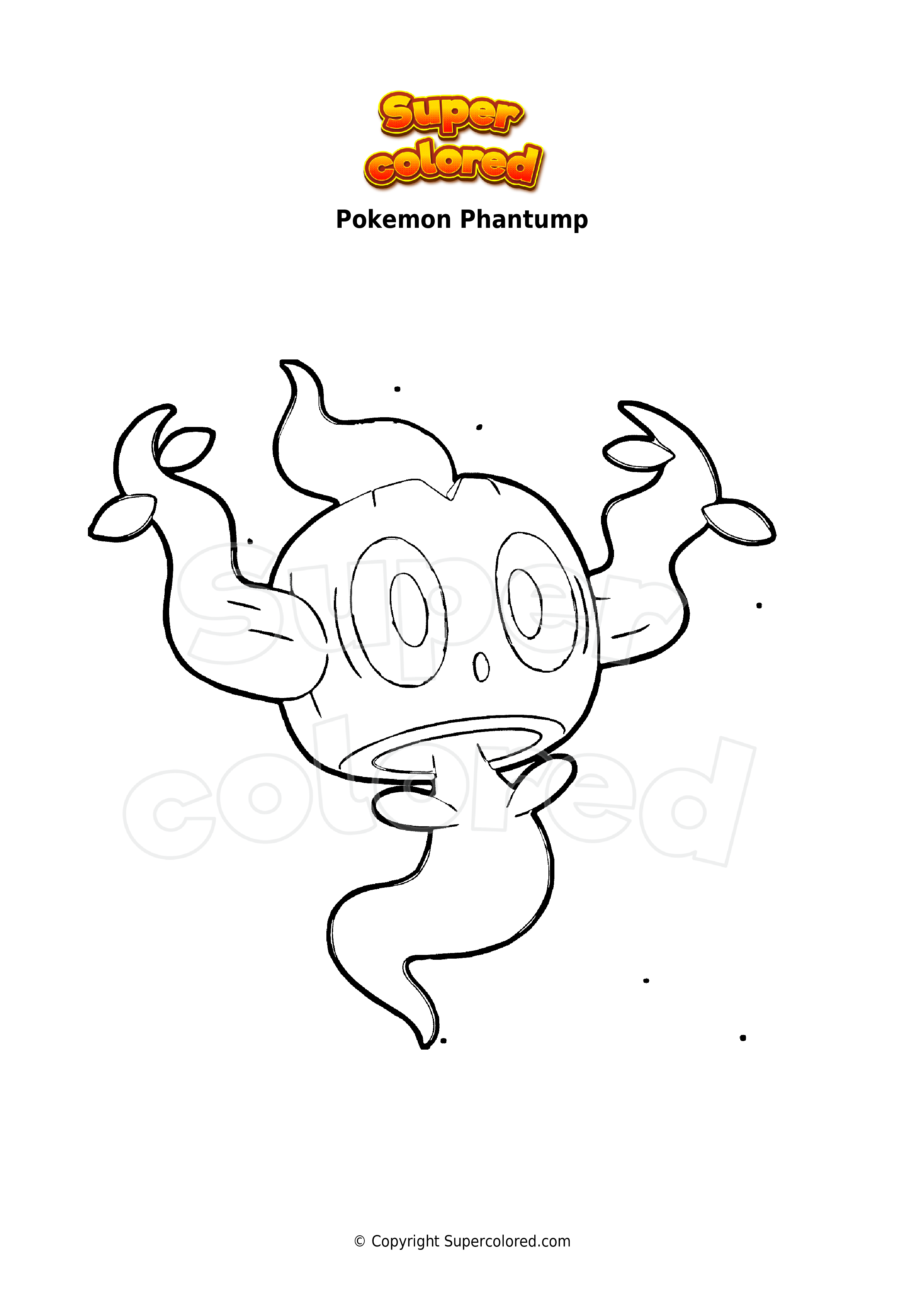 Coloring page Pokemon Phantump - Supercolored.com