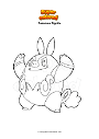 Coloring page Pokemon Pignite