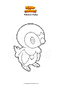 Coloring page Pokemon Piplup