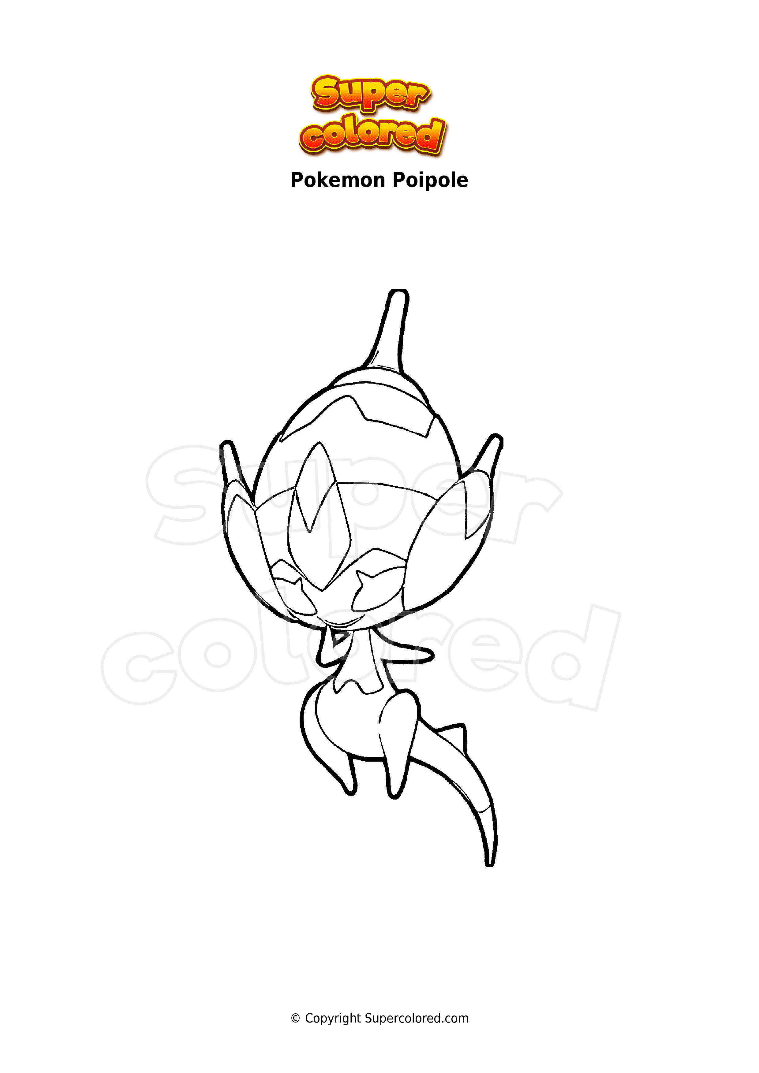 Coloring page Pokemon Poipole - Supercolored.com