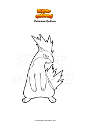 Coloring page Pokemon Quilava