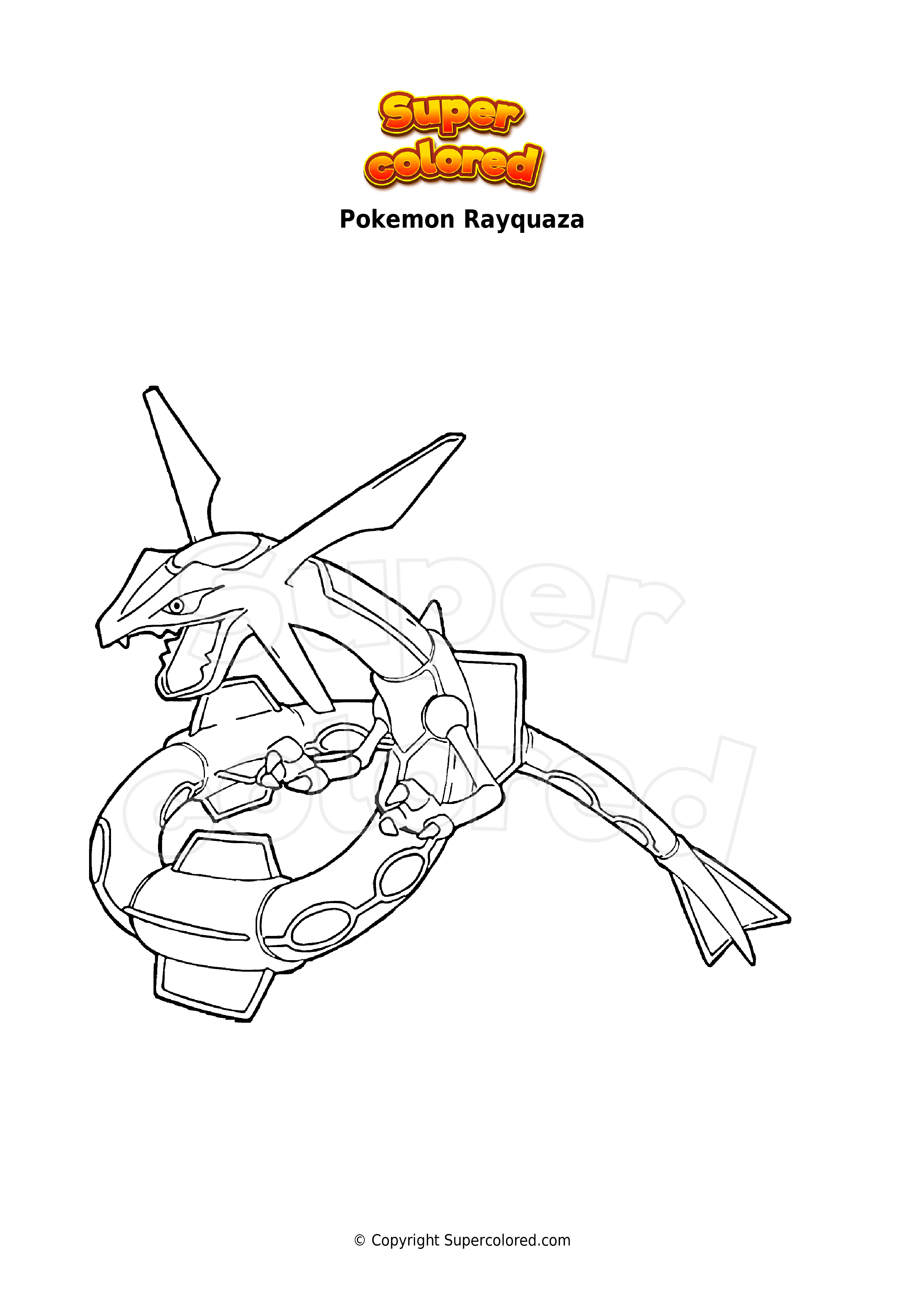 Coloring Pages Rayquaza