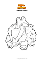 Coloring page Pokemon Rhyhorn
