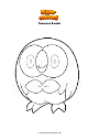 Coloring page Pokemon Rowlet