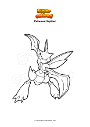 Coloring page Pokemon Scyther
