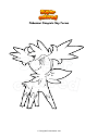 Coloring page Pokemon Shaymin Sky Forme