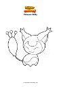 Coloring page Pokemon Skitty