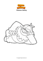 Coloring page Pokemon Slaking