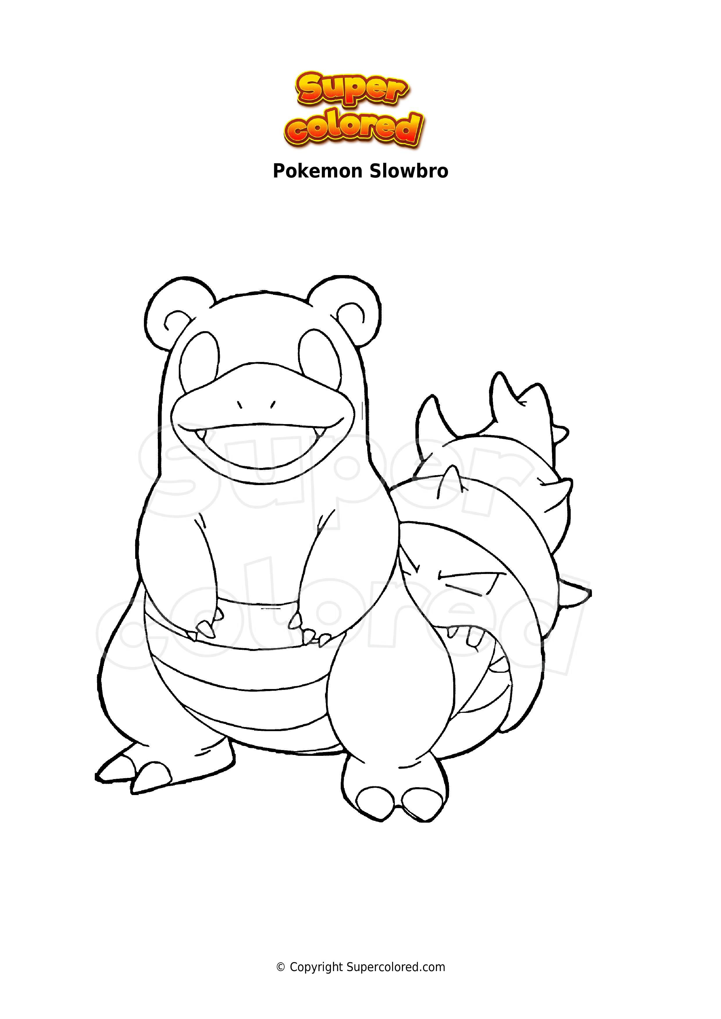 Coloring Page Pokemon Slowbro