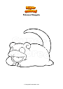 Coloring page Pokemon Slowpoke