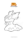 Coloring page Pokemon Slugma