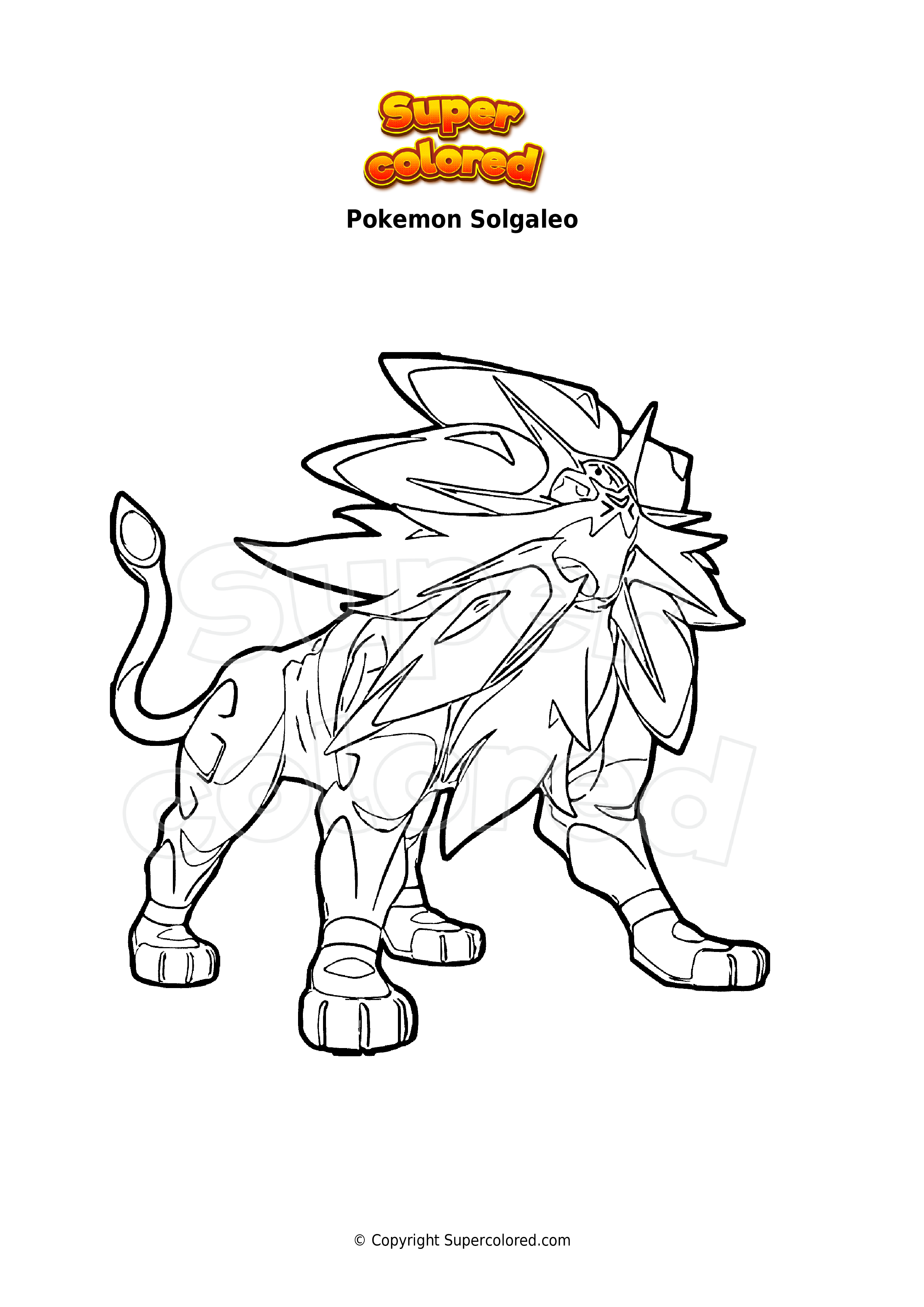 Pokemon Coloring Pages solgaleo – From the thousands of images on