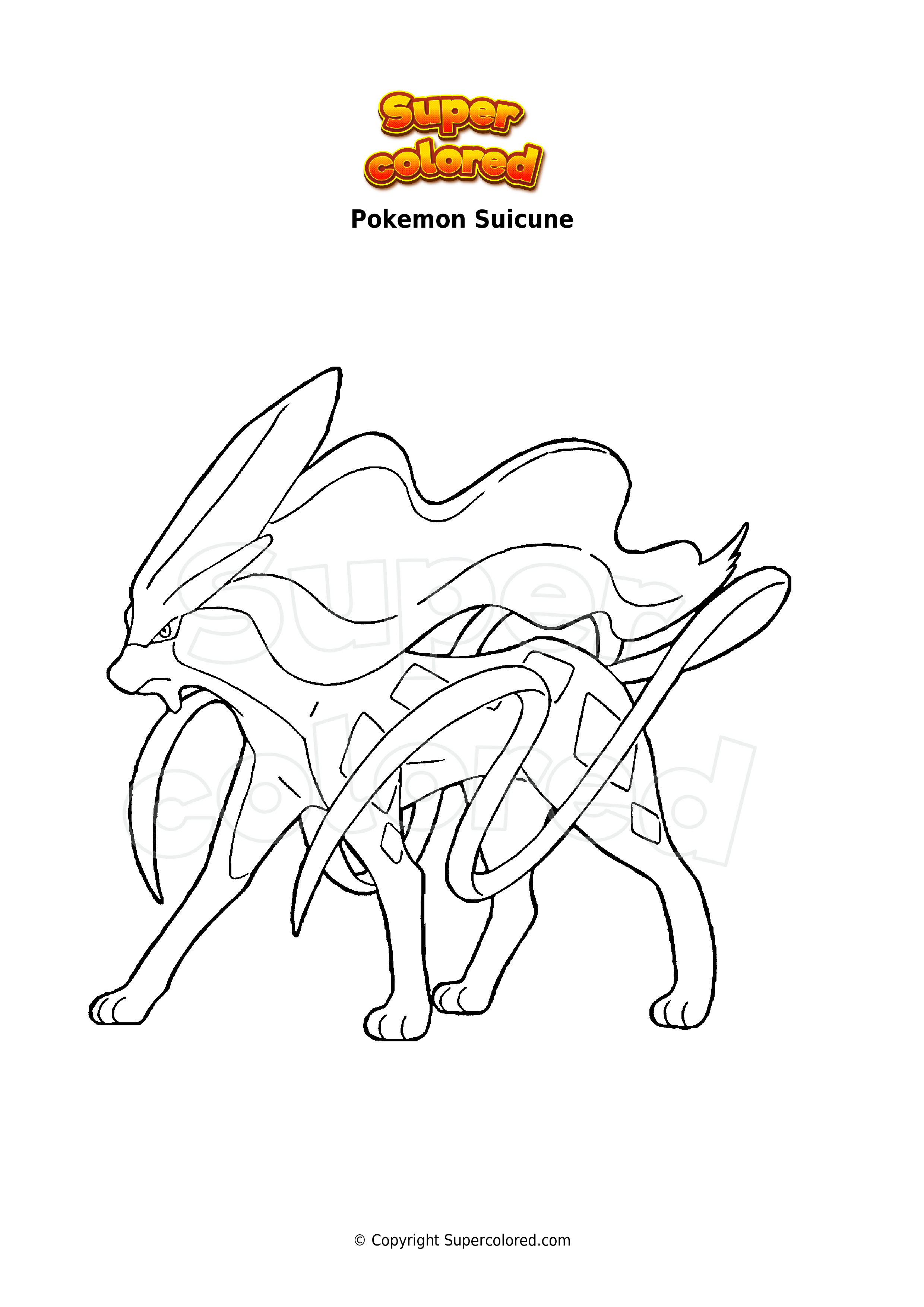 Pokemon Suicune Coloring Coloring Pages