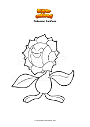 Coloring page Pokemon Sunflora