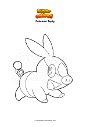 Coloring page Pokemon Tepig