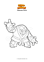 Coloring page Pokemon Throh