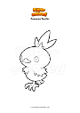 Coloring page Pokemon Torchic