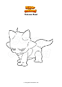 Coloring page Pokemon Toxel
