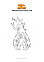 Coloring page Pokemon Toxtricity Amped Form
