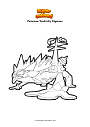 Coloring page Pokemon Toxtricity Gigamax