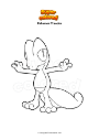 Coloring page Pokemon Treecko