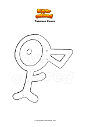 Coloring page Pokemon Unown