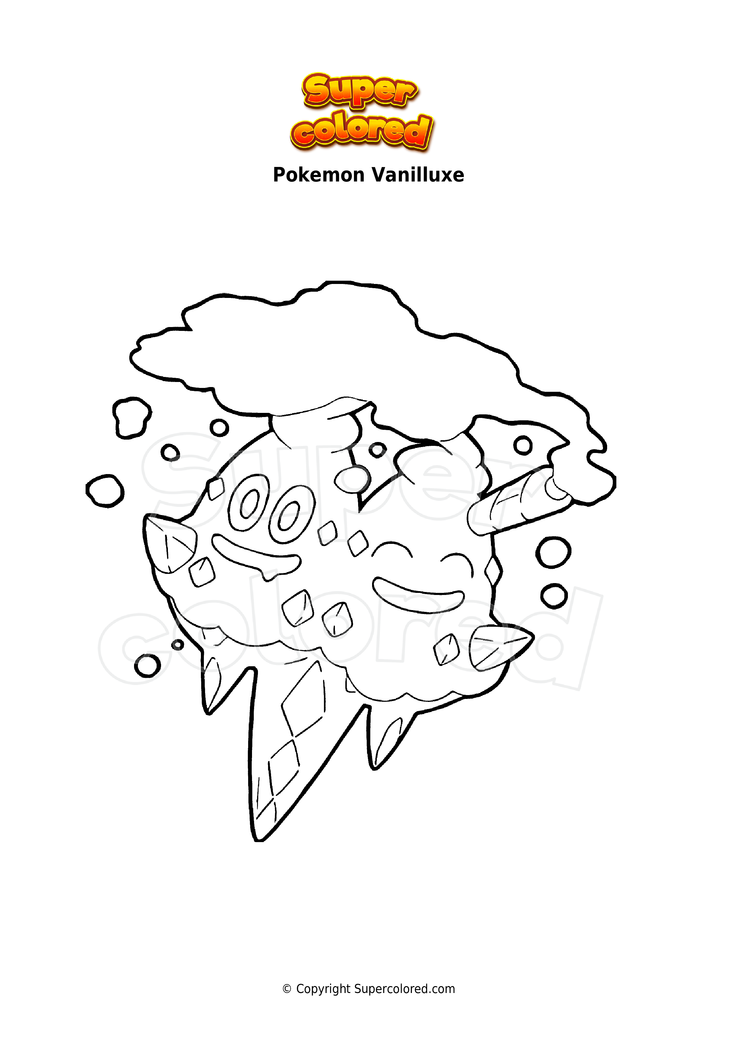 Supercoloring Vulpix - Download Printable Pokemon Coloring Pages Using