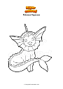 Coloring page Pokemon Vaporeon