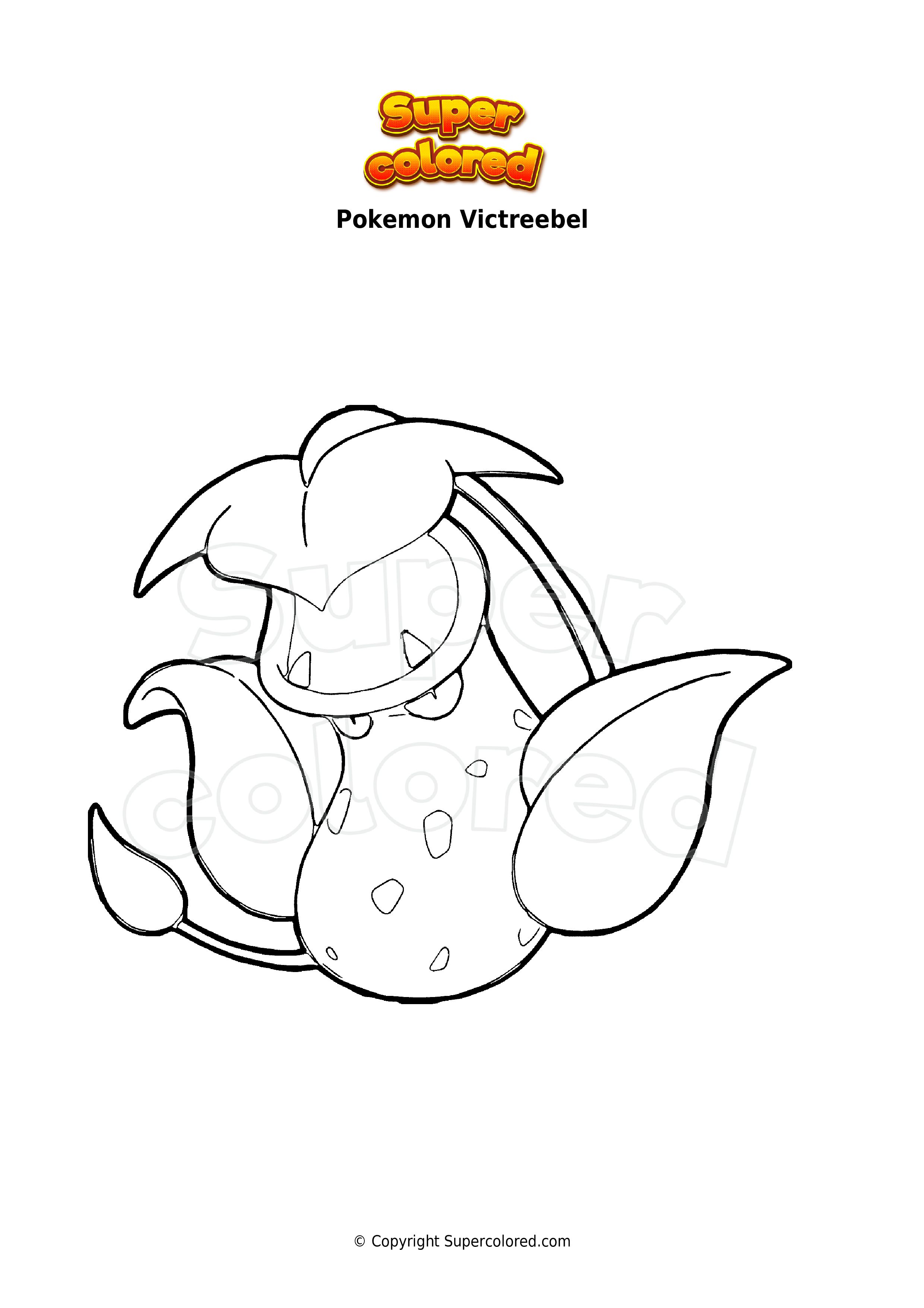 color pages victreebel pokemon