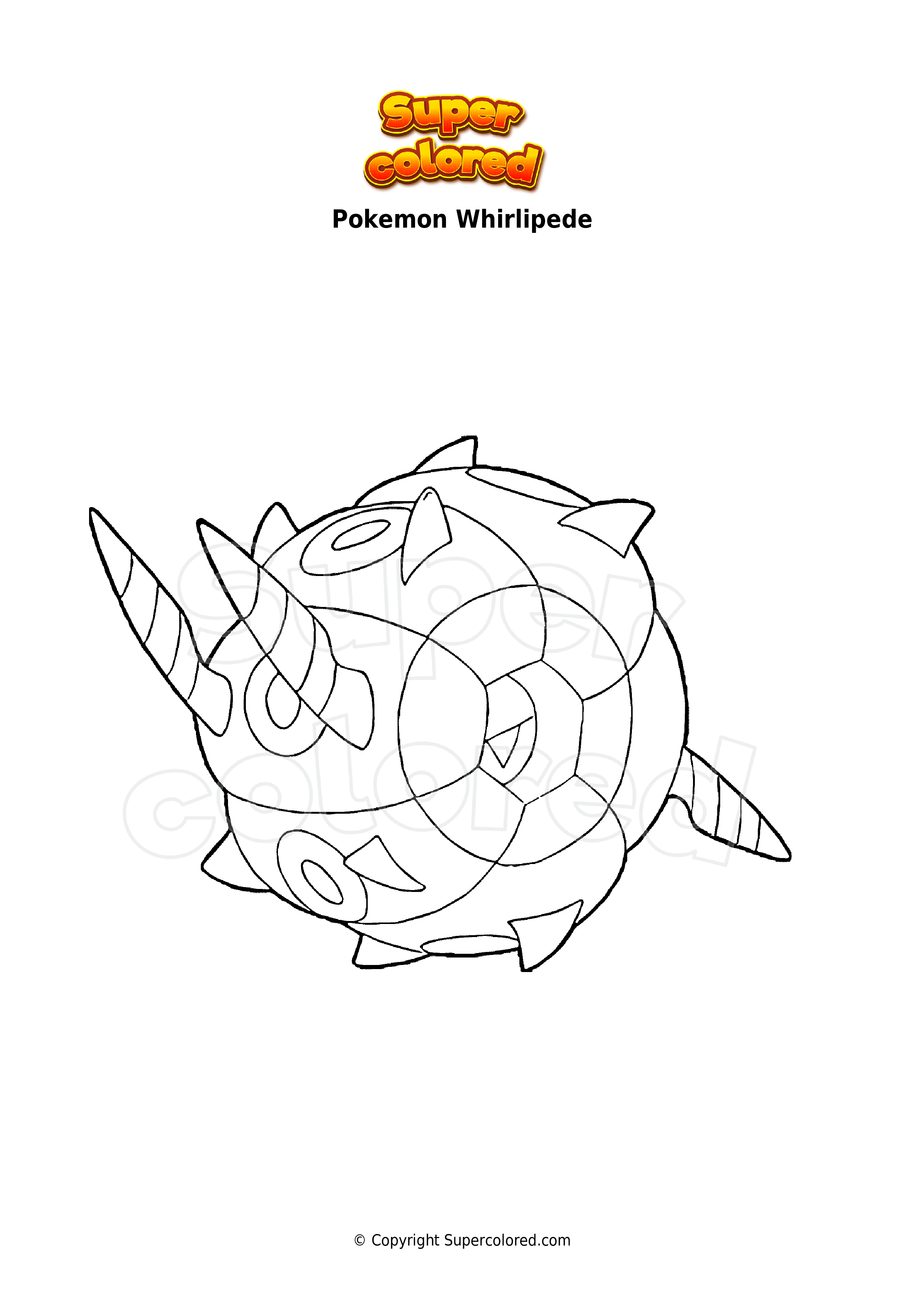 pokemon coloring pages whirlipede to scolipede