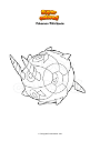 Coloring page Pokemon Whirlipede
