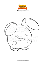 Coloring page Pokemon Whismur