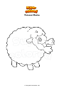 Coloring page Pokemon Wooloo