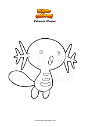 Coloring page Pokemon Wooper