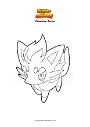 Coloring page Pokemon Zorua