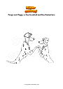 Coloring page Pongo and Peggy in One Hundred and One Dalmatians